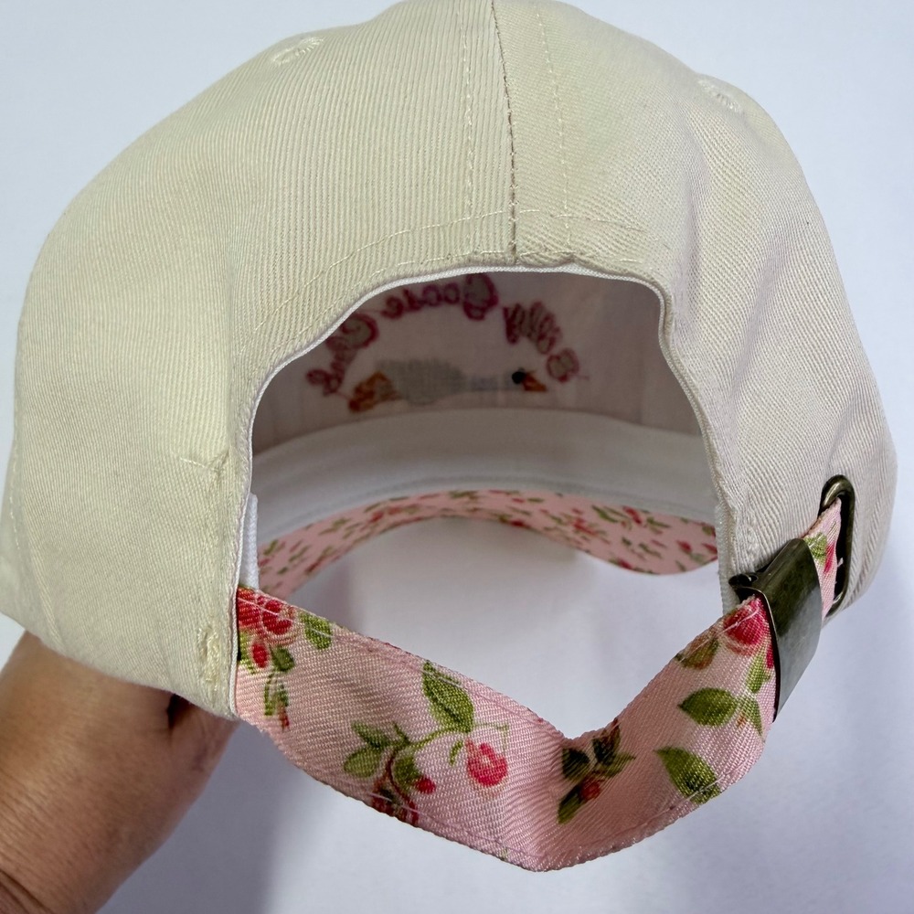 Zenana Cotton Baseball Cap Women OS Cream Silly Goose Club Pink Floral Fun Hat - Picture 3 of 6